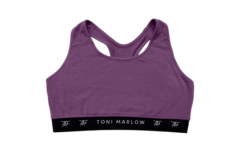 Toni Marlow Clothing Bras Racerback Lounge Bra Boysen Berry Purple / XS