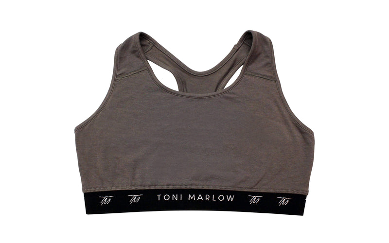 Toni Marlow Clothing Bras Racerback Lounge Bra Charcoal Grey / 3XL