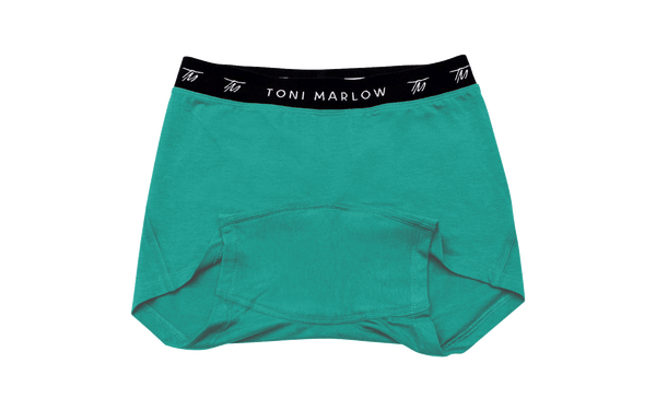 Toni Marlow Clothing Underwear Boy Shorts - Bamboo Bali Hai Green / Yum