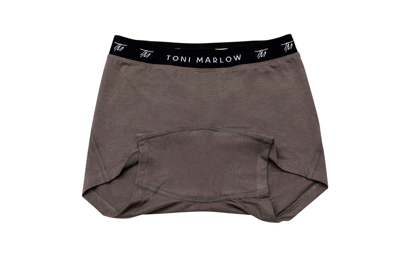 Toni Marlow Clothing Underwear Boy Shorts - Bamboo Charcoal Grey / XS