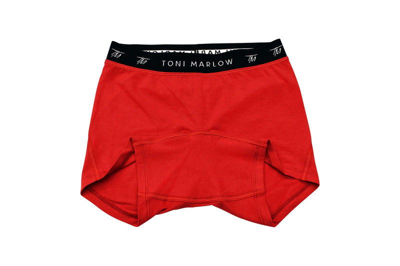 Toni Marlow Clothing Underwear Boy Shorts - Bamboo Chili Red / XS